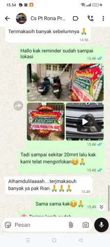 Testimonial Papan Bunga lamajang
